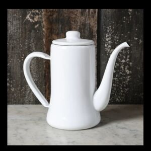 Slim Pot Enamel Kettle - 1.2L (White)